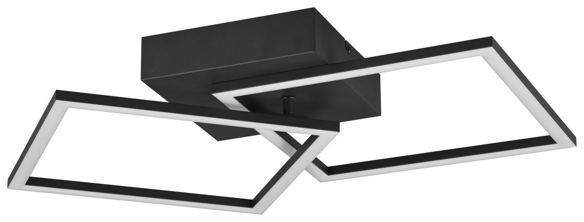 LED-Deckenleuchte schwarz Metall B/H/T: ca. 45x40x7 cm LED-Deckenleuchte_Trail - schwarz (45,00/40,00/7,00cm)