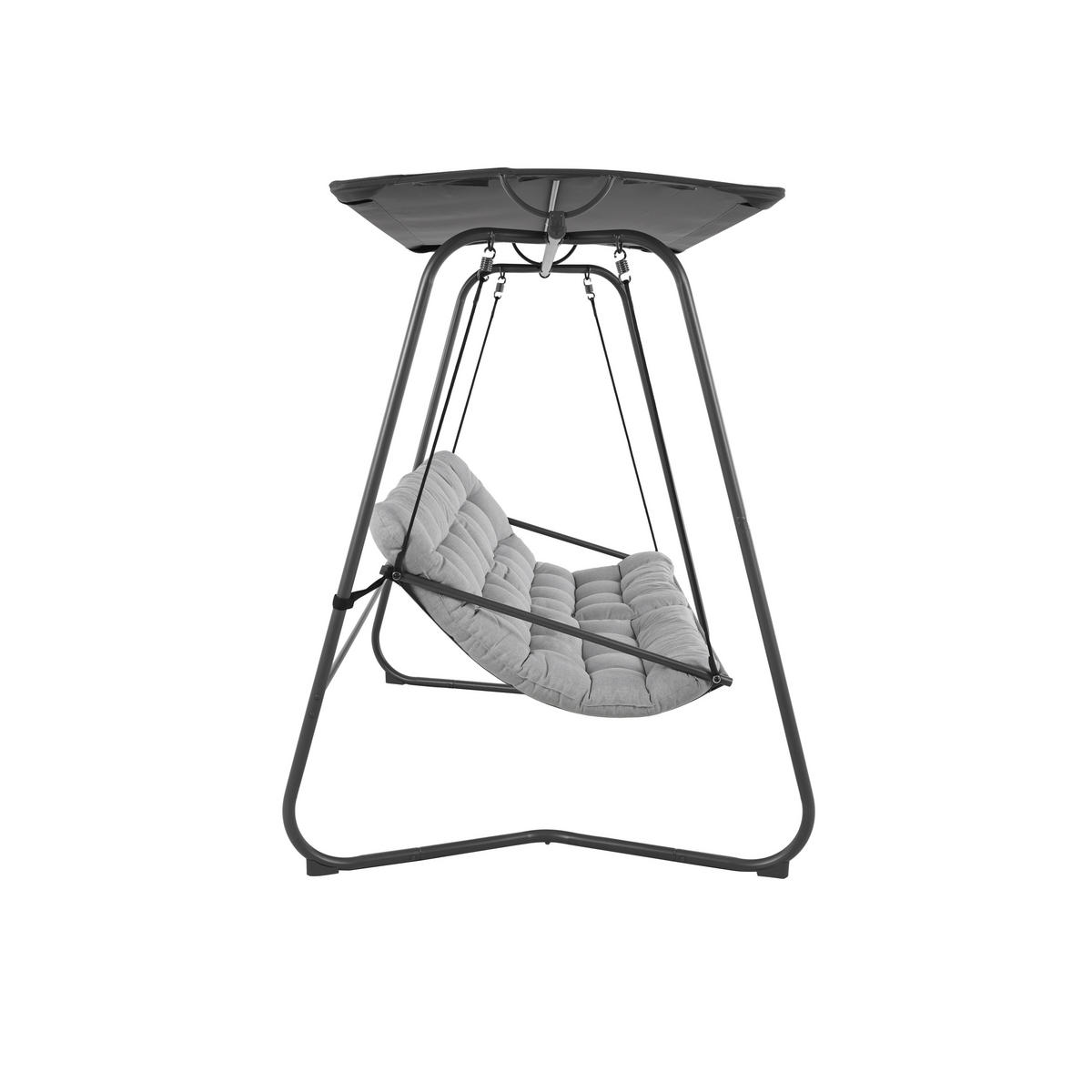 POCOline Hollywoodschaukel hellgrau Stahl B/H/L: ca. 151x195x220 cm Hollywoodschaukel - hellgrau/dunkelgrau (220,00/151,00/195,00cm) - POCOline