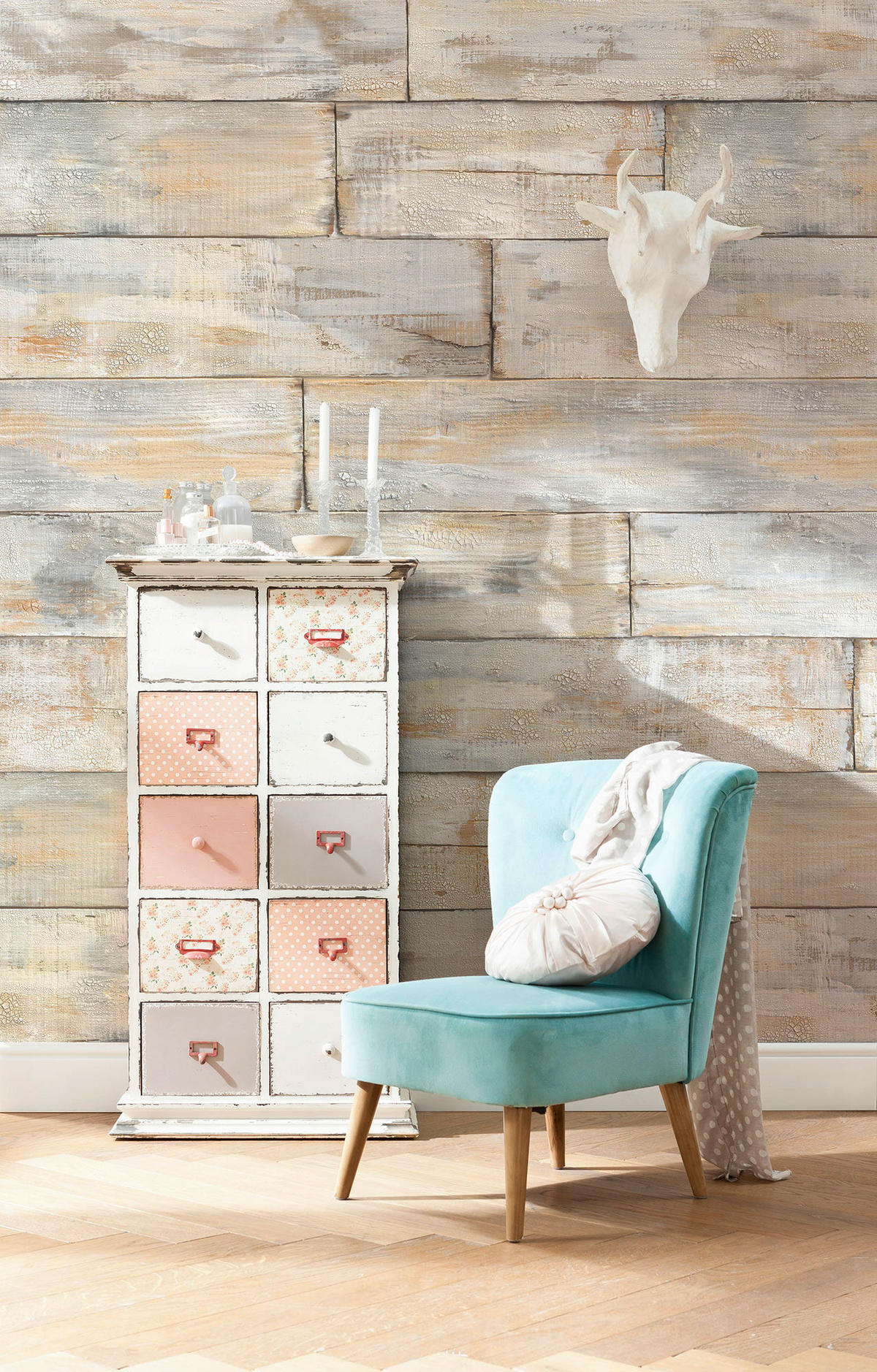 Komar Fototapete Shabby Chic XXL4-014 B/H: ca. 300x250 cm Shabby Chic XXL4-014 - (300,00/250,00cm) - Komar