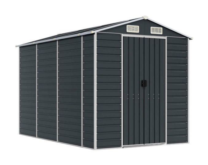 VidaXL Gartenhaus anthrazit B/H/T: ca. 191x198x300 cm Gartenhaus - anthrazit (191,00/198,00/300,00cm) - VidaXL