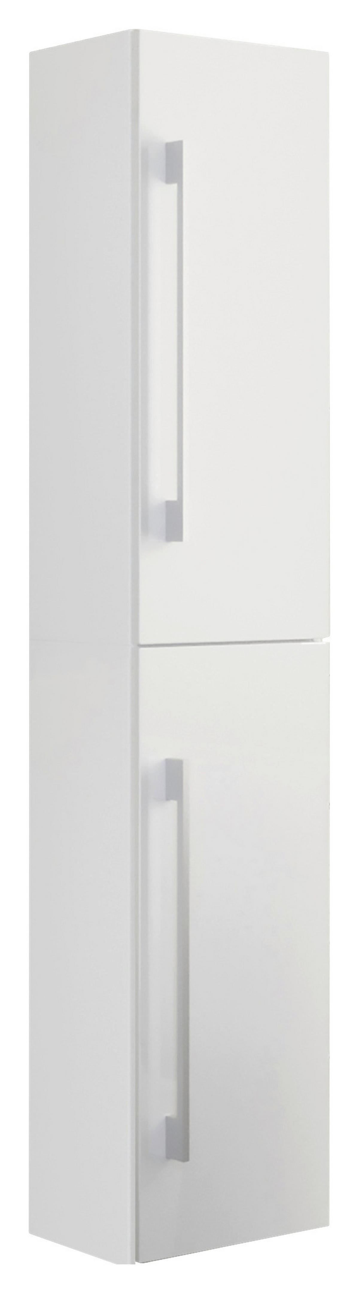 Hochschrank Badinos weiß Alu Optik B/H/T: ca. 33x150x22 cm Badinos - weiß/Alu (33,00/150,00/22,00cm) - VCM Möbel