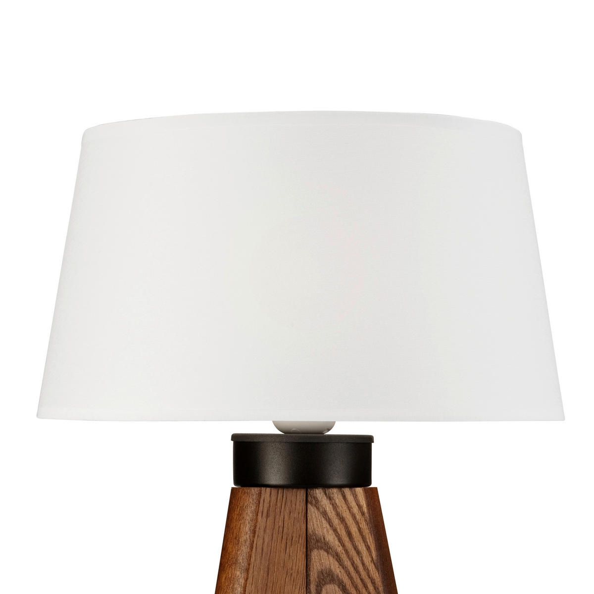 Lamkur Tischlampe Eiche hellbraun Stahl Holz B/H/L: ca. 34x38x38 cm E27 1 Brennstellen Aida - Eiche/hellbraun (38,00/34,00/38,00cm) - Lamkur