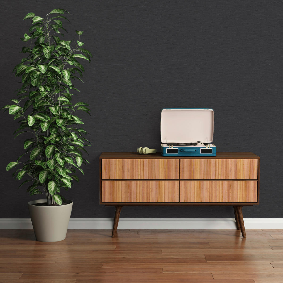 A.S.Creation Vliestapete schwarz B/H/D: ca. 53x1005x8,4 cm Vliestapete - schwarz (8,40/1005,00cm) - A.S.Creation