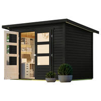 Karibu Gartenhaus Joschka 3 schwarz B/H/L: ca. 186x197x246 cm Joschka 3 - schwarz (246,00/186,00/197,00cm) - Karibu