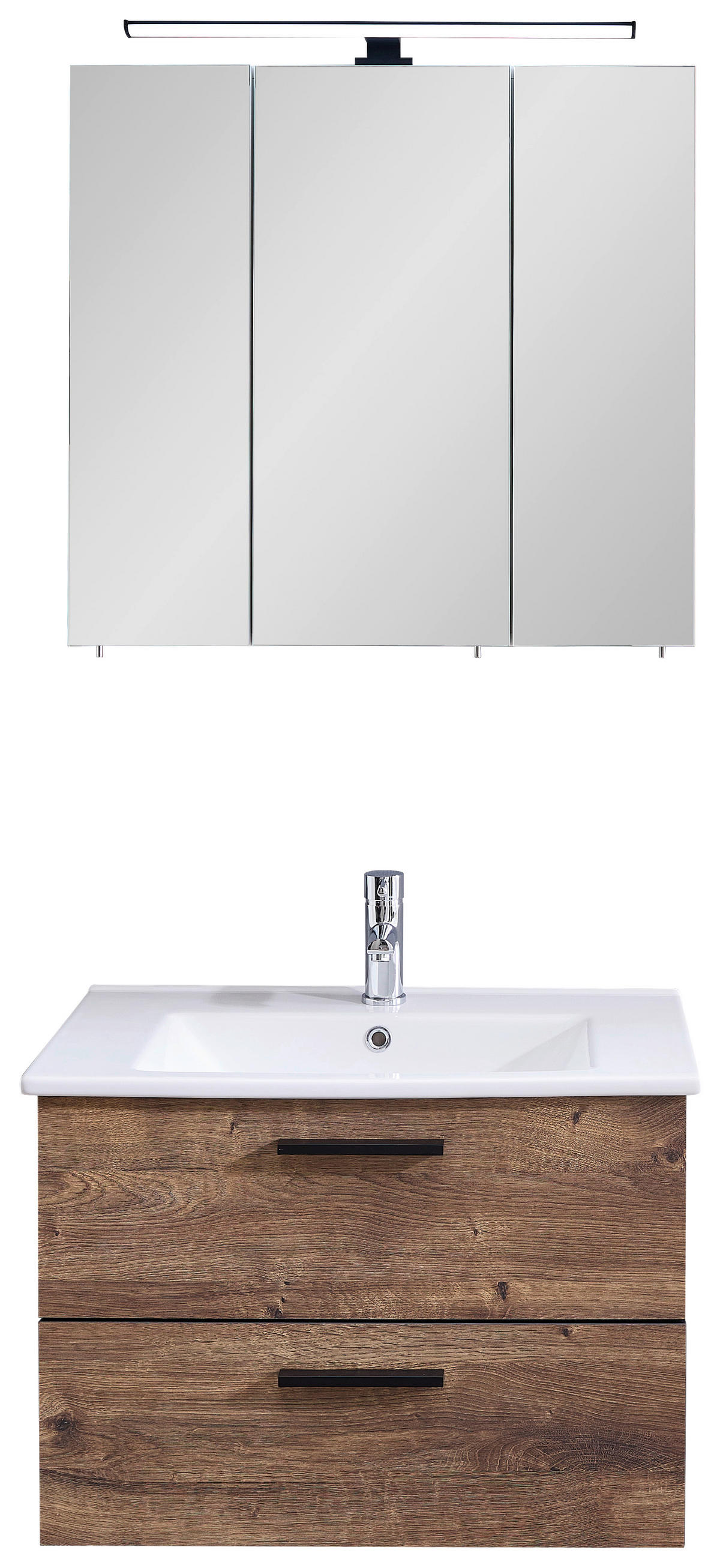 Badezimmer-Set Quickset 374 Eiche Ribeck Nachbildung B/H/T: ca. 75x200x45 cm Quickset 374 - Eiche (75,00/200,00/45,00cm) - Pelipal