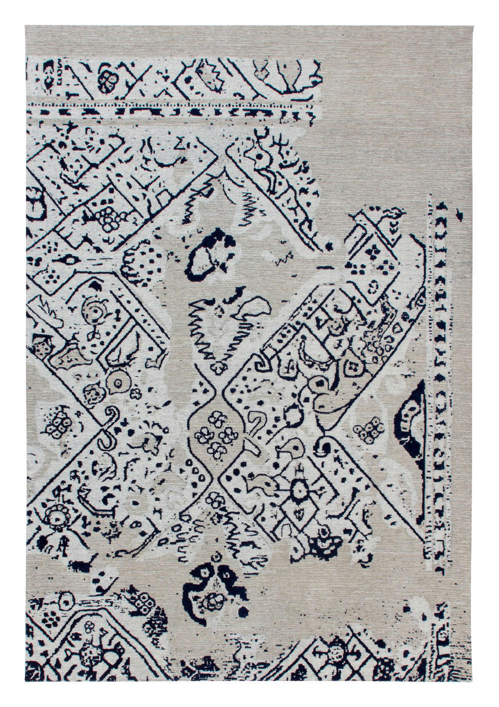 Kayoom Flachflorteppich River 120 grau B/H/L: ca. 155x1x230 cm River 120 - schwarz/grau (230,00/155,00/1,00cm) - Kayoom
