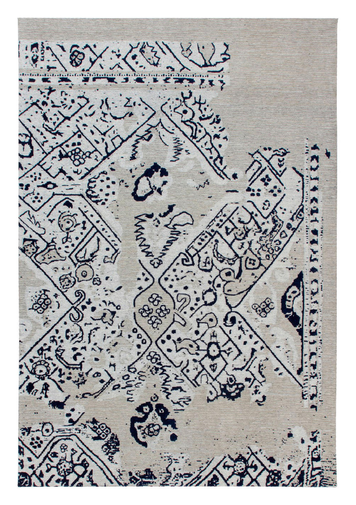 Kayoom Flachflorteppich River 120 grau B/H/L: ca. 155x1x230 cm River 120 - schwarz/grau (230,00/155,00/1,00cm) - Kayoom