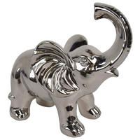 Biermann Deko-Figur silber Keramik Deko-Elefant - silber - Biermann