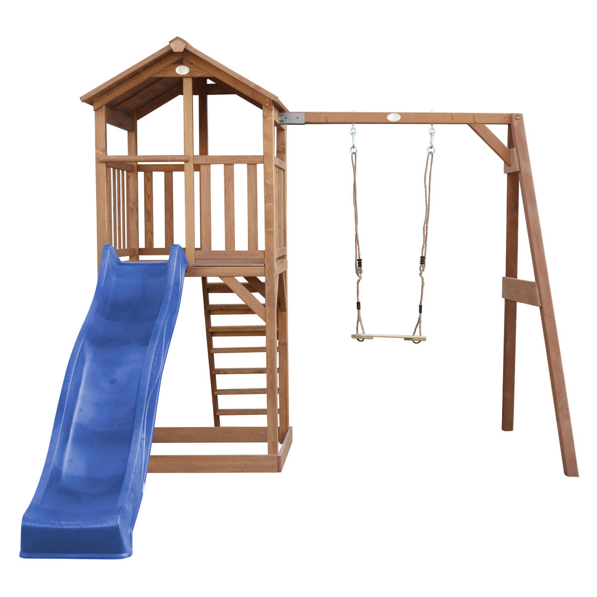 AXI Spielturm Beach Tower braun B/H/L: ca. 284x242x349 cm Beach Tower - braun/blau (349,00/284,00/242,00cm) - AXI