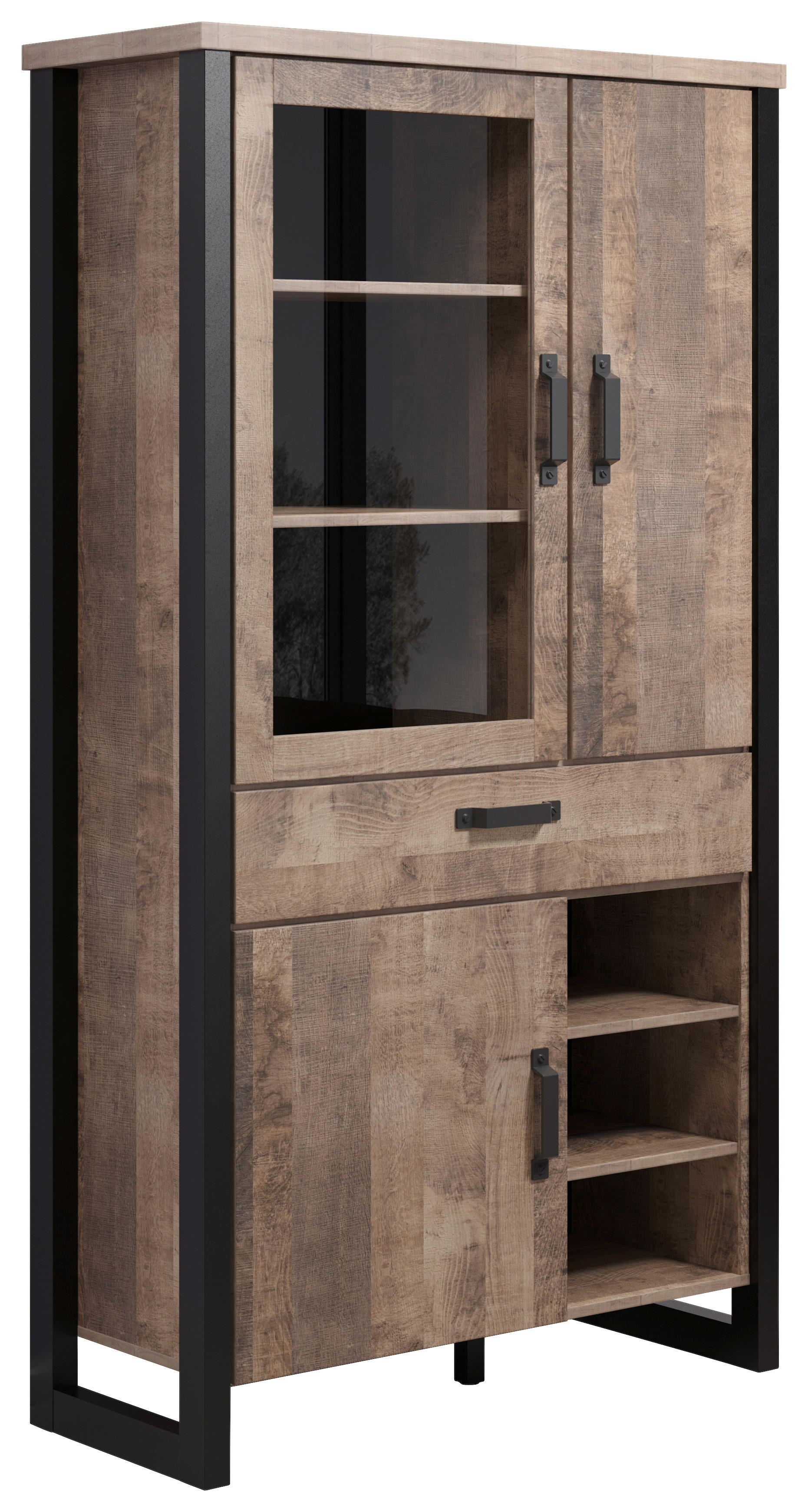 Stauraumelement Emile Eiche Tabak Nachbildung B/H/T: ca. 106x195x45 cm Emile - Eiche (106,00/195,00/45,00cm) - Trendteam
