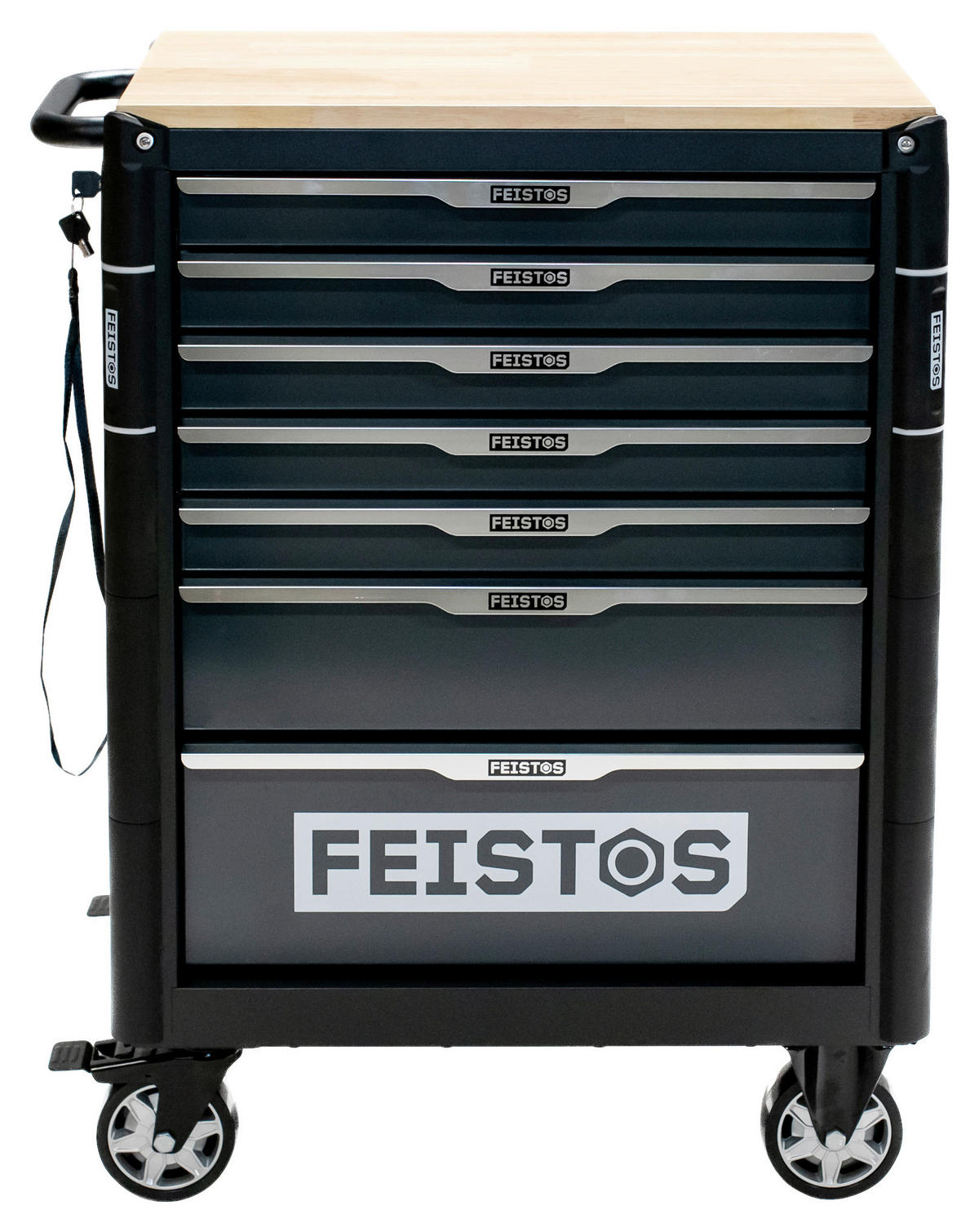 Werkstattwagen Mento schwarz B/H/L: ca. 73x98x48 cm Mento - schwarz (48,00/73,00/98,00cm) - Feistos