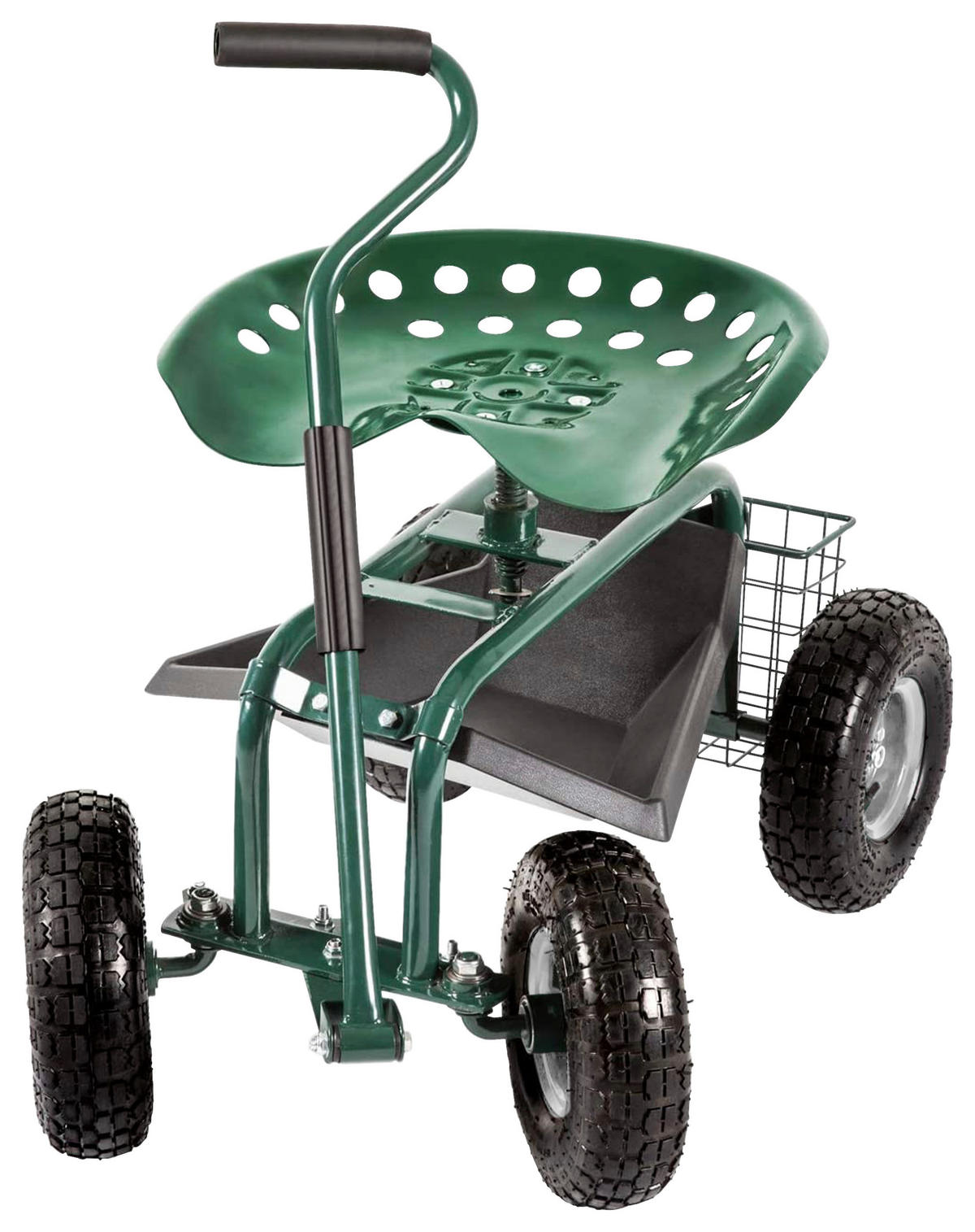 AXI Fahrbarer Gartensitz AG22 grün Metall B/H/T: ca. 53x98x112 cm AG22 - grün (53,00/98,00/112,00cm) - AXI