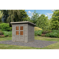 Karibu Gartenhaus Tony 0,5 grau B/H/T: ca. 212x219x154 cm Tony 0,5 - grau (212,00/219,00/154,00cm) - Karibu