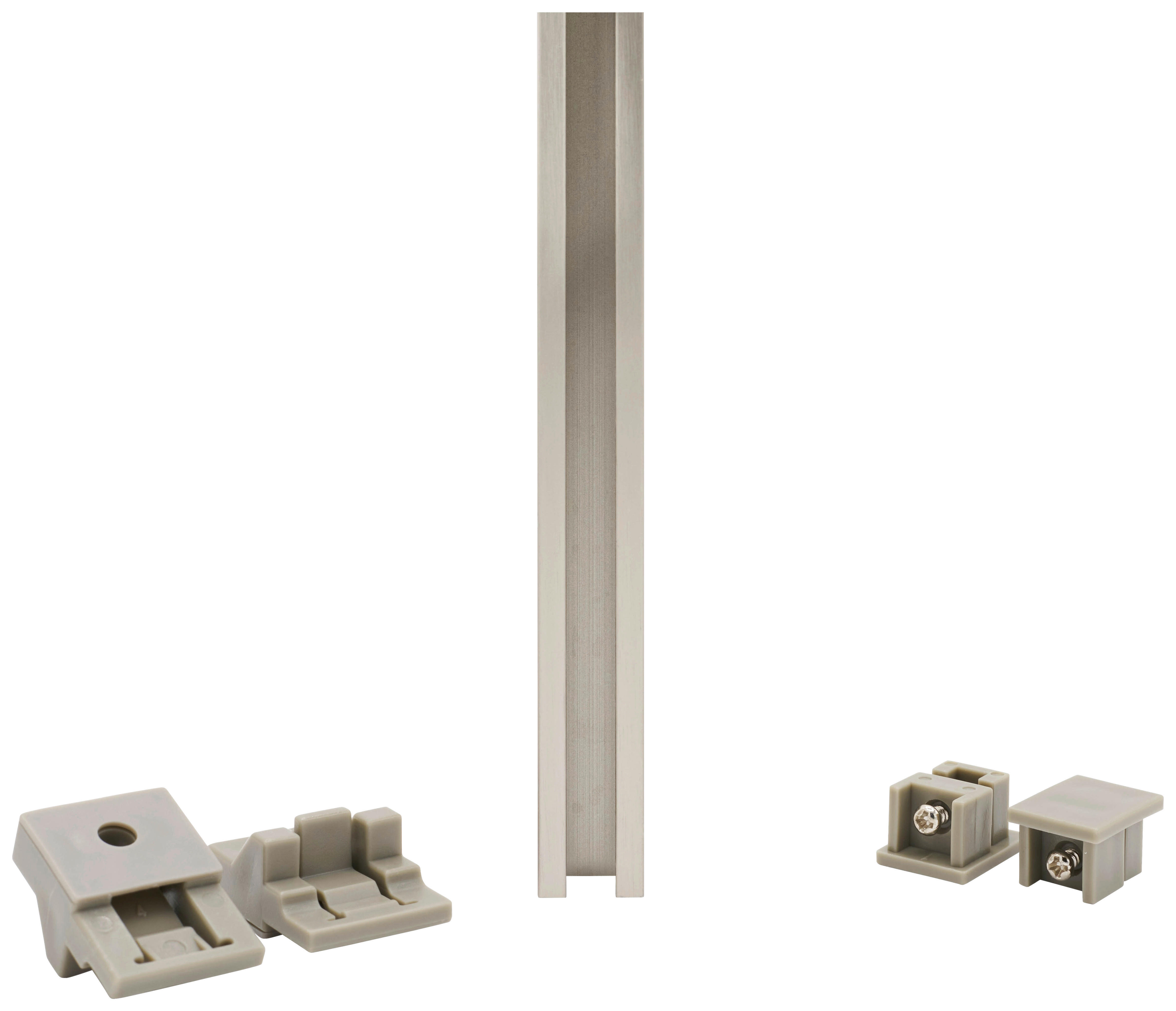 Gardinenschiene smart Edelstahloptik Metall L: ca. 160 cm 1.0 Läufe smart - Edelstahloptik (160,00cm) - ondeco