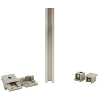 ondeco Gardinenschiene smart Edelstahloptik Metall L: ca. 160 cm 1.0 Läufe smart - Edelstahloptik (160,00cm) - ondeco