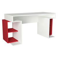Schreibtisch Monument weiß rot B/H/T: ca. 140x75x75 cm Monument - weiß/rot (140,00/75,00/75,00cm) - moebel17