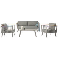 Acamp Loungeset Gondola grau Aluminium B/H/T: ca. 175x70x80 cm Gondola - grau (175,00/70,00/80,00cm) - Acamp
