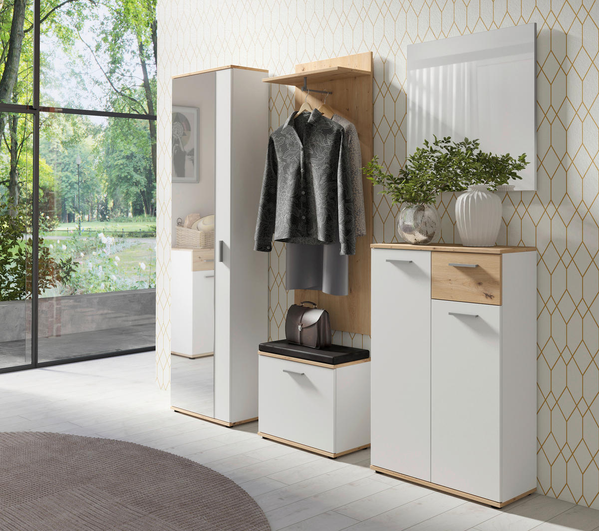 Wandpaneel JAKOB Eiche Nachbildung Holzwerkstoff B/H/T: ca. 48x140x28 cm JAKOB - Eiche (48,00/140,00/28,00cm) - byLIVING