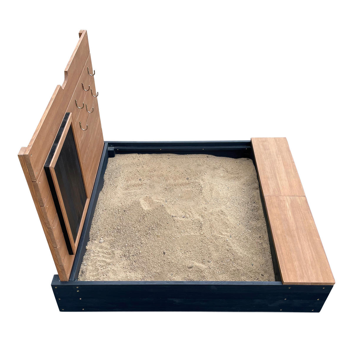 AXI Sandkasten Mandy grau B/H/T: ca. 90x74x100 cm Mandy - braun/gelb (90,00/74,00/100,00cm) - AXI