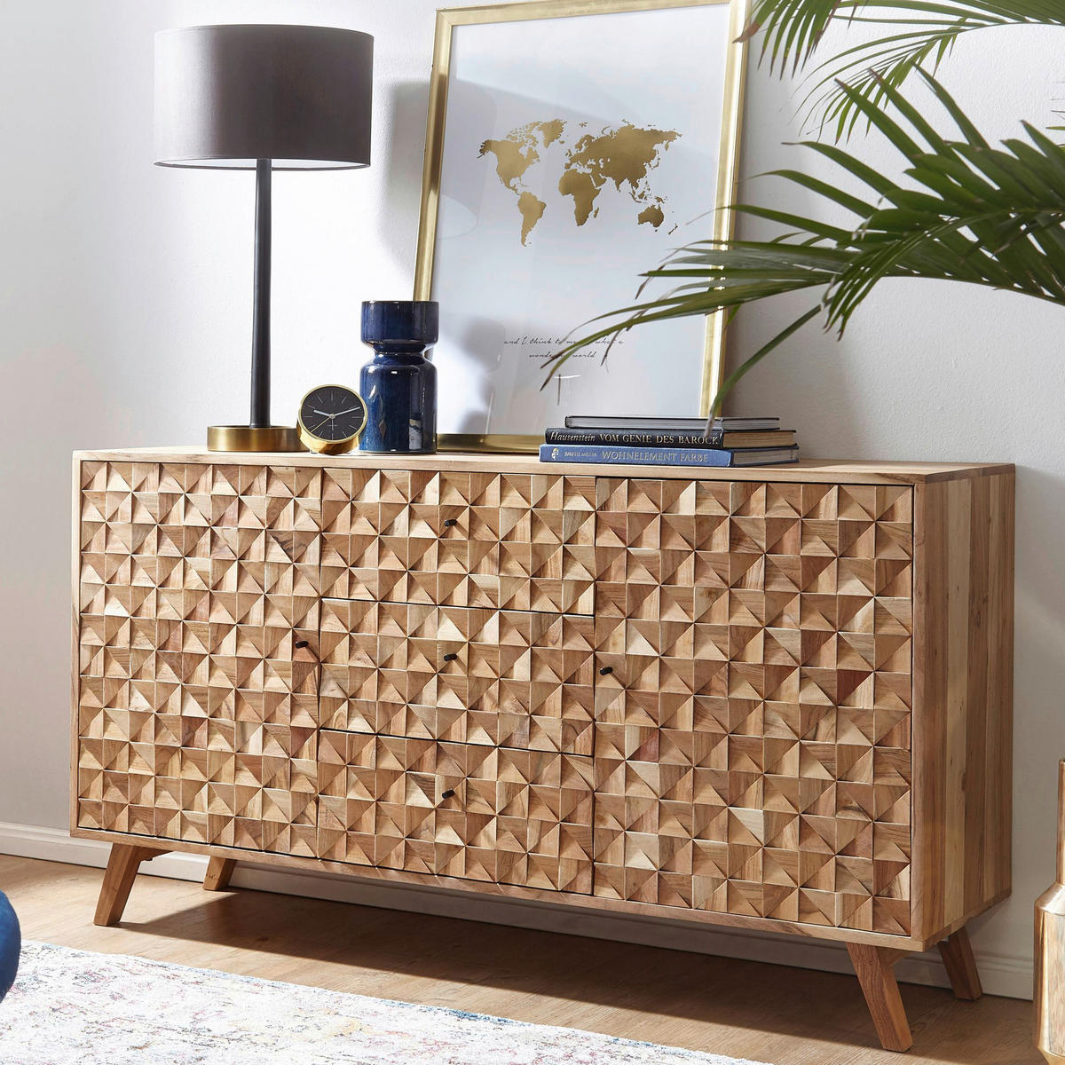 Sideboard natur B/H/T: ca. 140x78,5x40 cm Sideboard - natur (140,00/78,50/40,00cm) - Wohnling