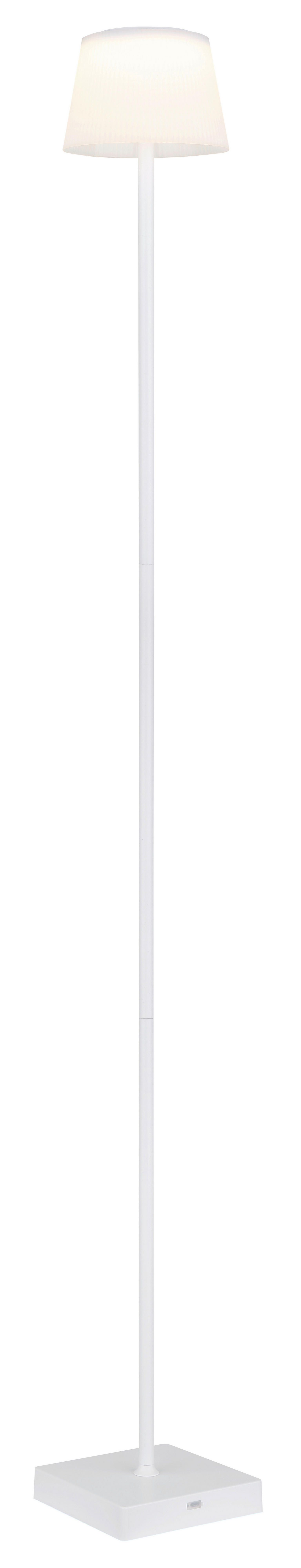 GLOBO LED-Stehleuchte Opal weiß Kunststoff Metall B/H/T: ca. 14x120x14 cm 1 Brennstellen GREGOIR - weiß/Opal (14,00/120,00/14,00cm) - GLOBO