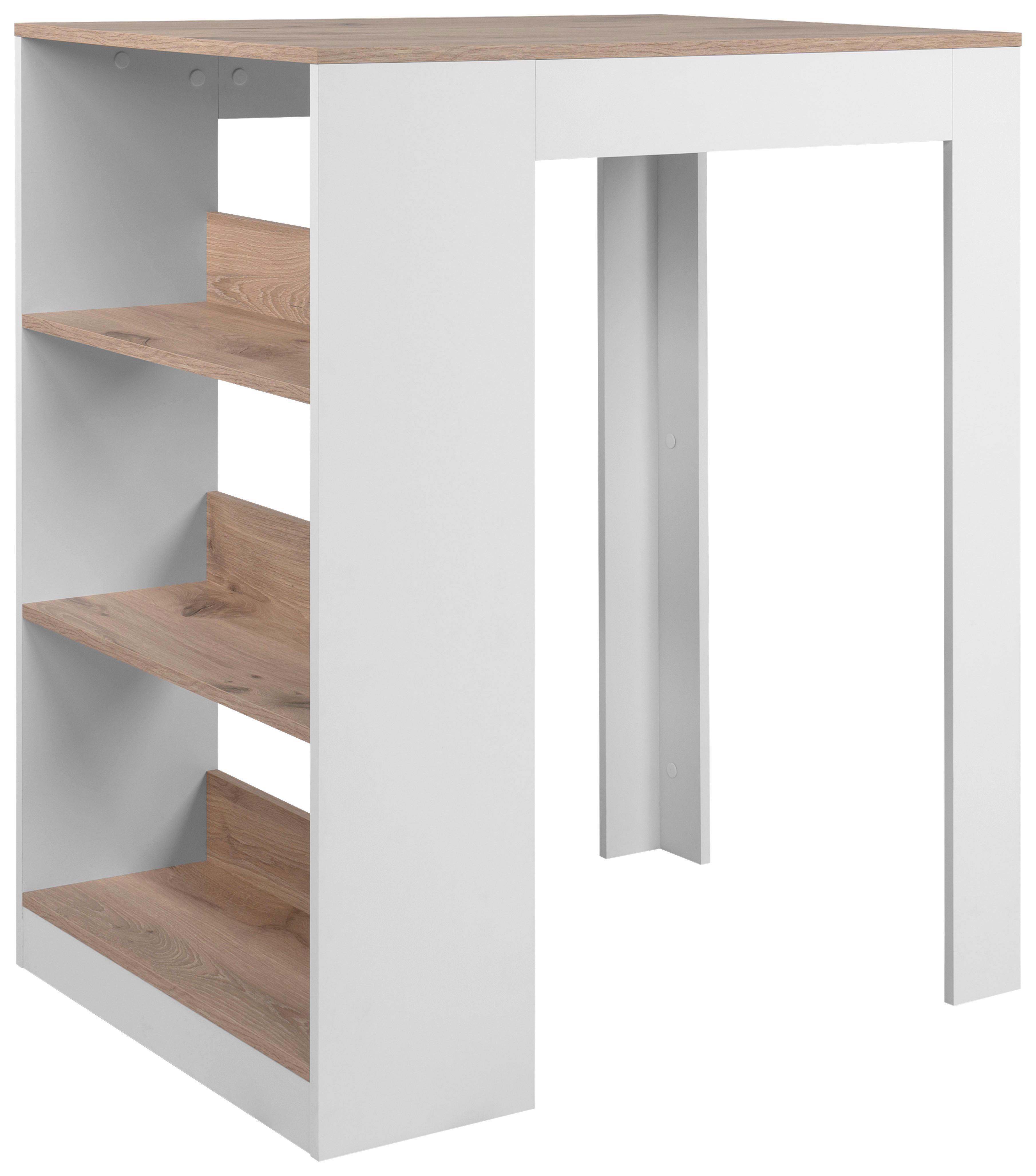 Bartisch Tampa weiß Eiche Nachbildung MDF B/H/T: ca. 92x106x67 cm Tampa - Eiche/weiß (92,00/106,00/67,00cm)