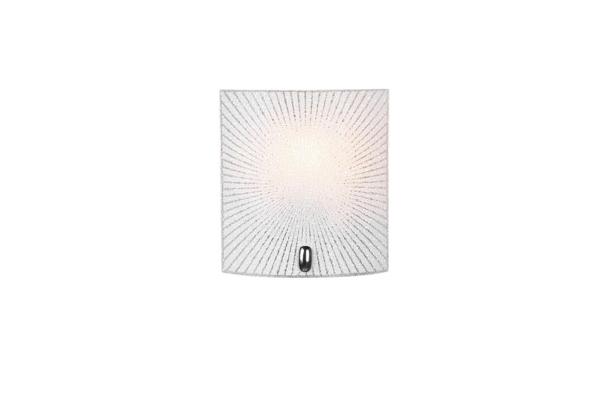 TRIO Wandleuchte 212200100  Elisa Chrom klar Metall Glas B/H/T: ca. 20x22x8 cm E27 1 Brennstellen Elisa - klar/Chrom (20,00/22,00/8,00cm) - Trio