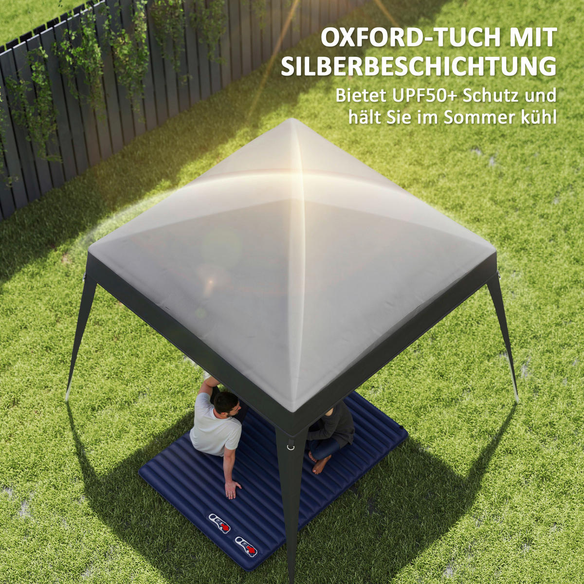 Outsunny Ersatzdach dunkelgrau Polyester B/H/L: ca. 300x1x300 cm Ersatzdach - dunkelgrau (300,00/300,00/1,00cm) - Outsunny