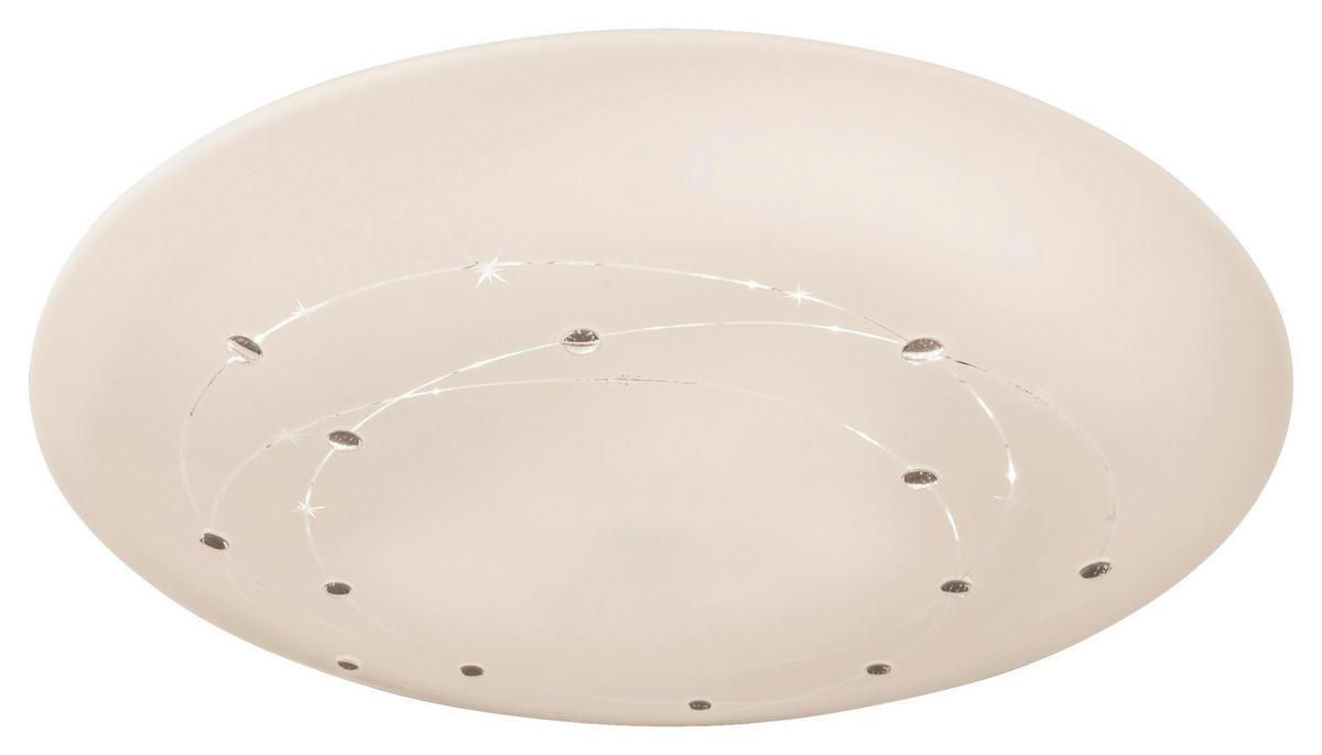 Näve Leuchten LED-Deckenleuchte weiß Kunststoff Metall B/H/T/D: ca. 61x9,5x61x61 cm LISSABON - weiß (61,00/9,50/61,00cm) - Näve Leuchten