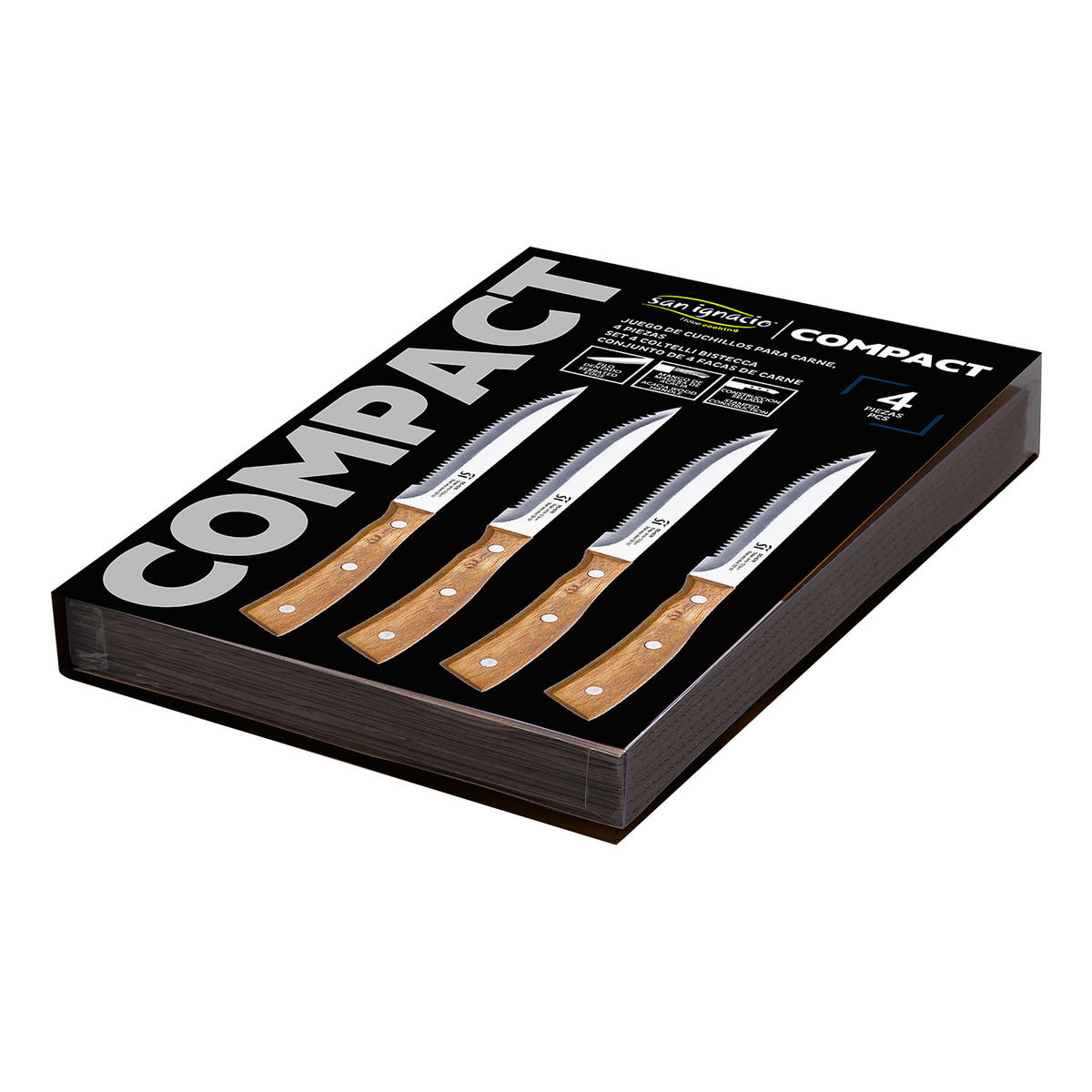SAN IGNACIO Steakmesser COMPACT silber Edelstahl L: ca. 13 cm COMPACT - natur/silber (13,00cm) - SAN IGNACIO