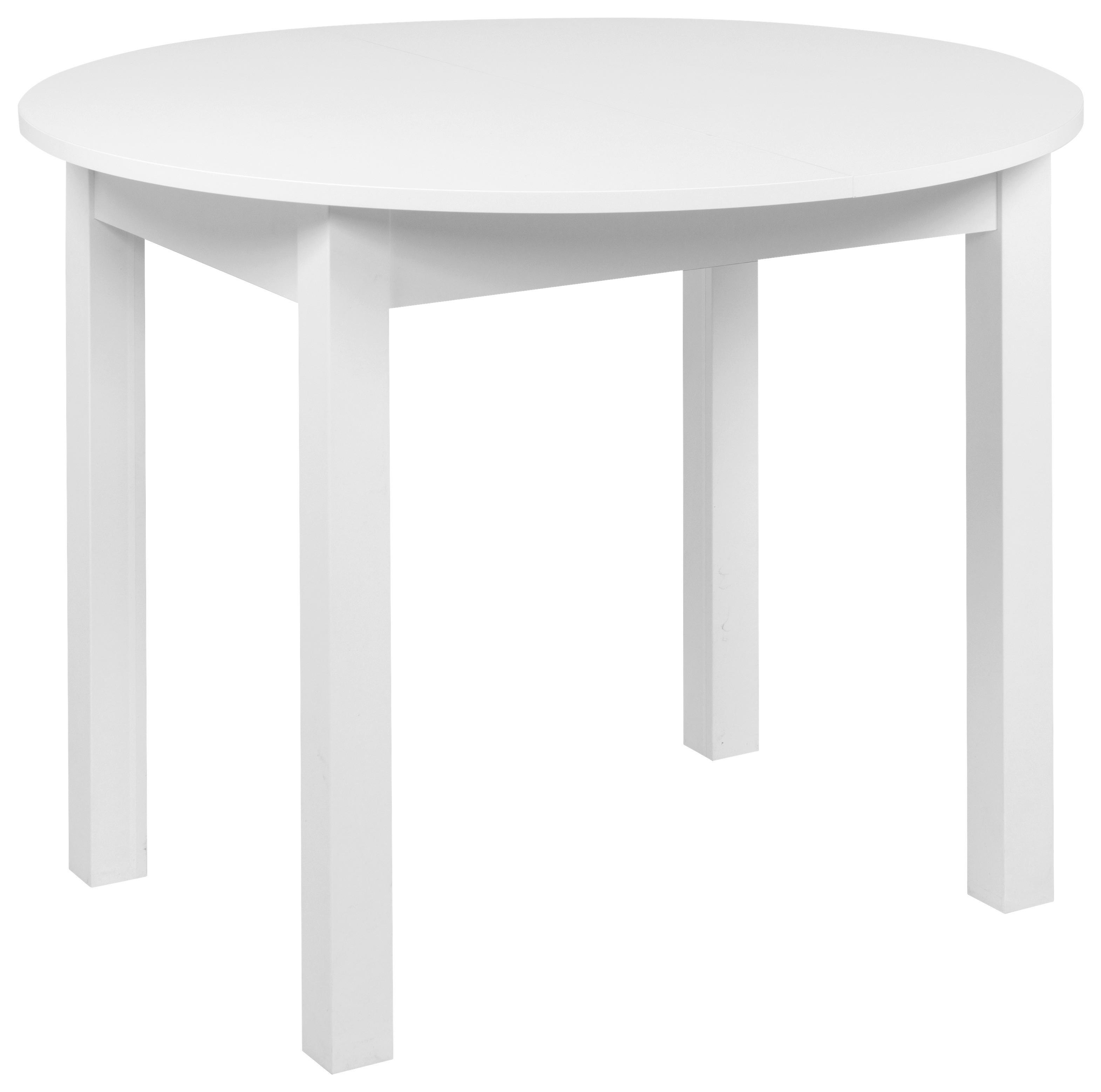 Esstisch Coburg weiß B/H/T/D: ca. 100x76x100x100 cm Coburg - weiß (100,00/76,00/100,00cm)