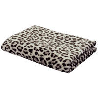 Wohndecke Flanell Flannell-Fleecedecke Leo - braun/beige (150,00/200,00cm)