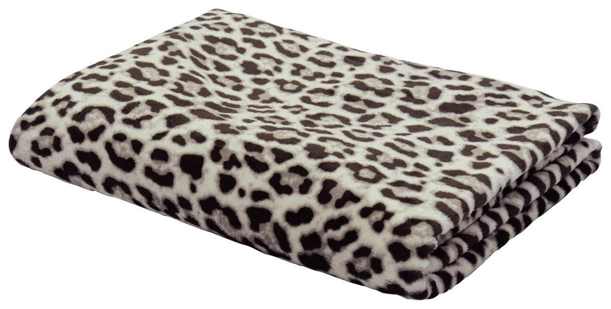 Wohndecke Flanell Flannell-Fleecedecke Leo - braun/beige (150,00/200,00cm)