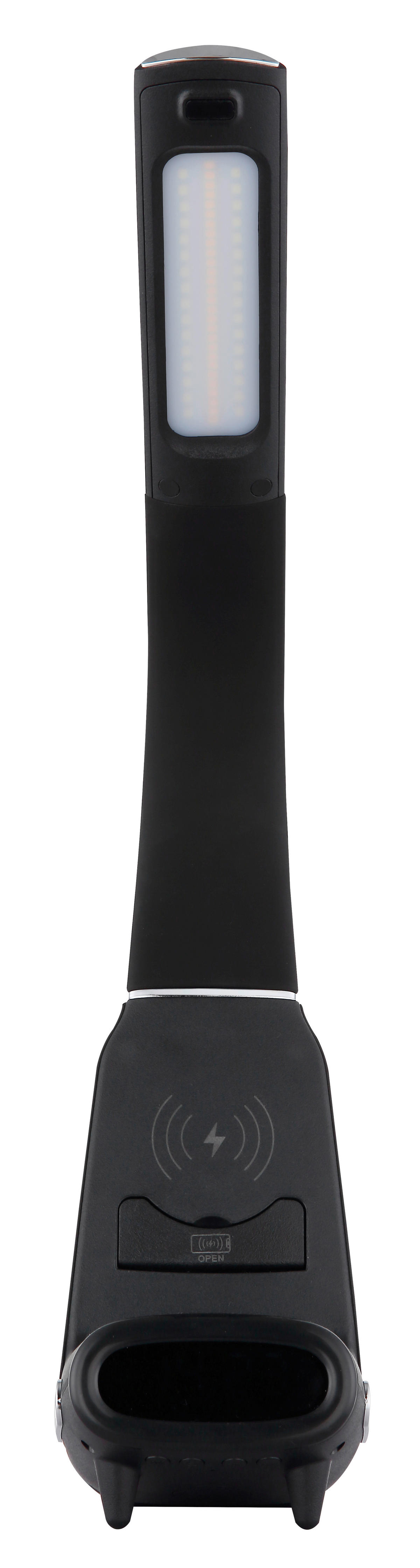 GLOBO Tischleuchte Satiniert schwarz Chrom PVC Kunststoff B/H/L: ca. 10x50x25 cm 1 Brennstellen MALIK - schwarz/Satiniert (25,00/10,00/50,00cm) - GLOBO