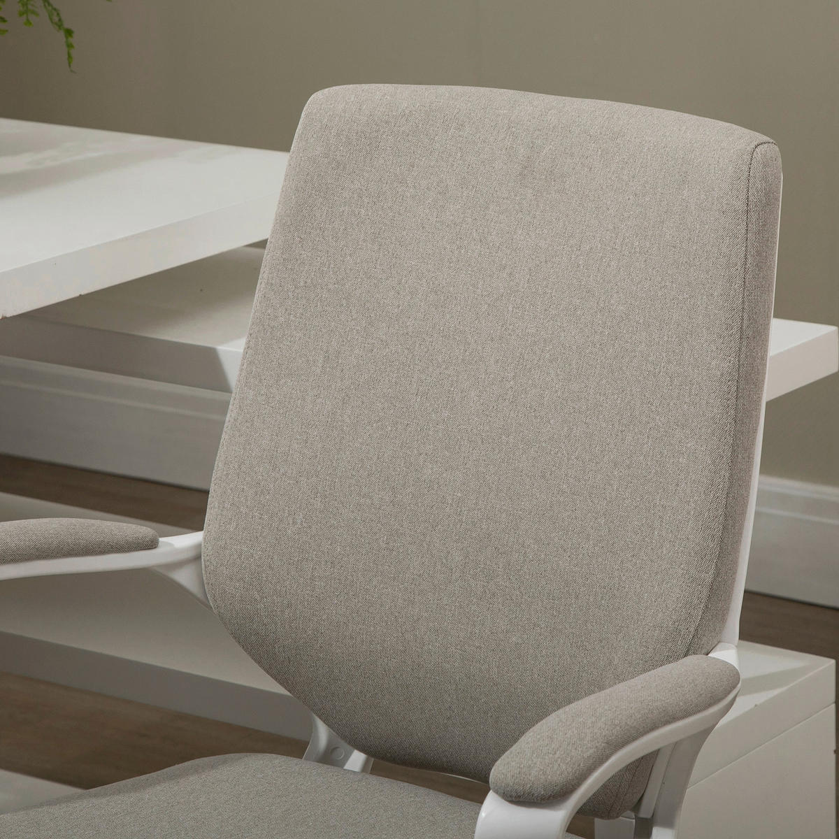 Drehstuhl 921-536BG beige weiß 921-536BG - beige/weiß (62,00/92,00/69,00cm) - Vinsetto