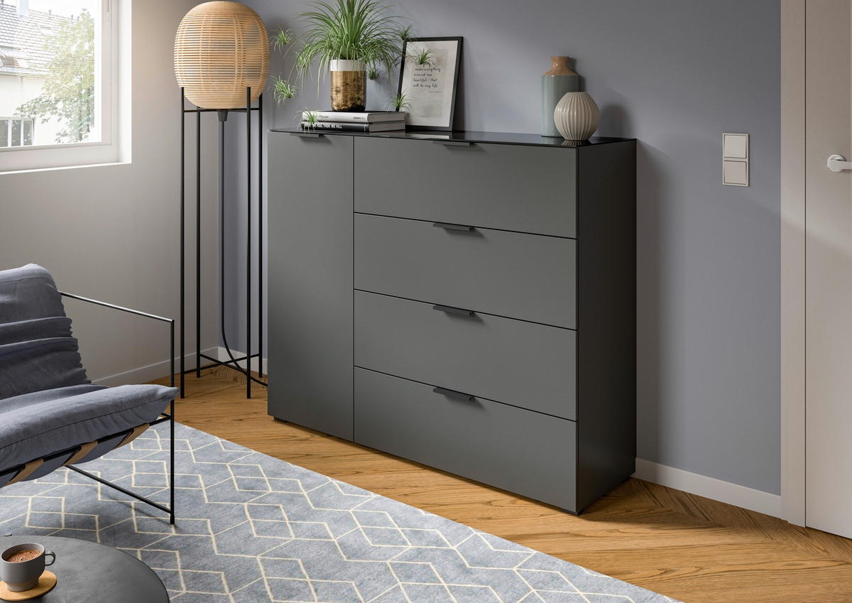 Kommode Ray anthrazit B/H/T: ca. 135x112x40 cm Ray - anthrazit (135,00/112,00/40,00cm) - xonox.home