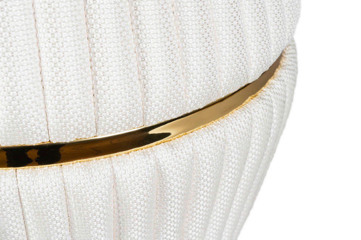 360 Living Hocker Doric 220 elfenbein gold H/D: ca. 53x51,5 cm Doric 220 - gold/elfenbein (51,50/53,00cm) - 360 Living