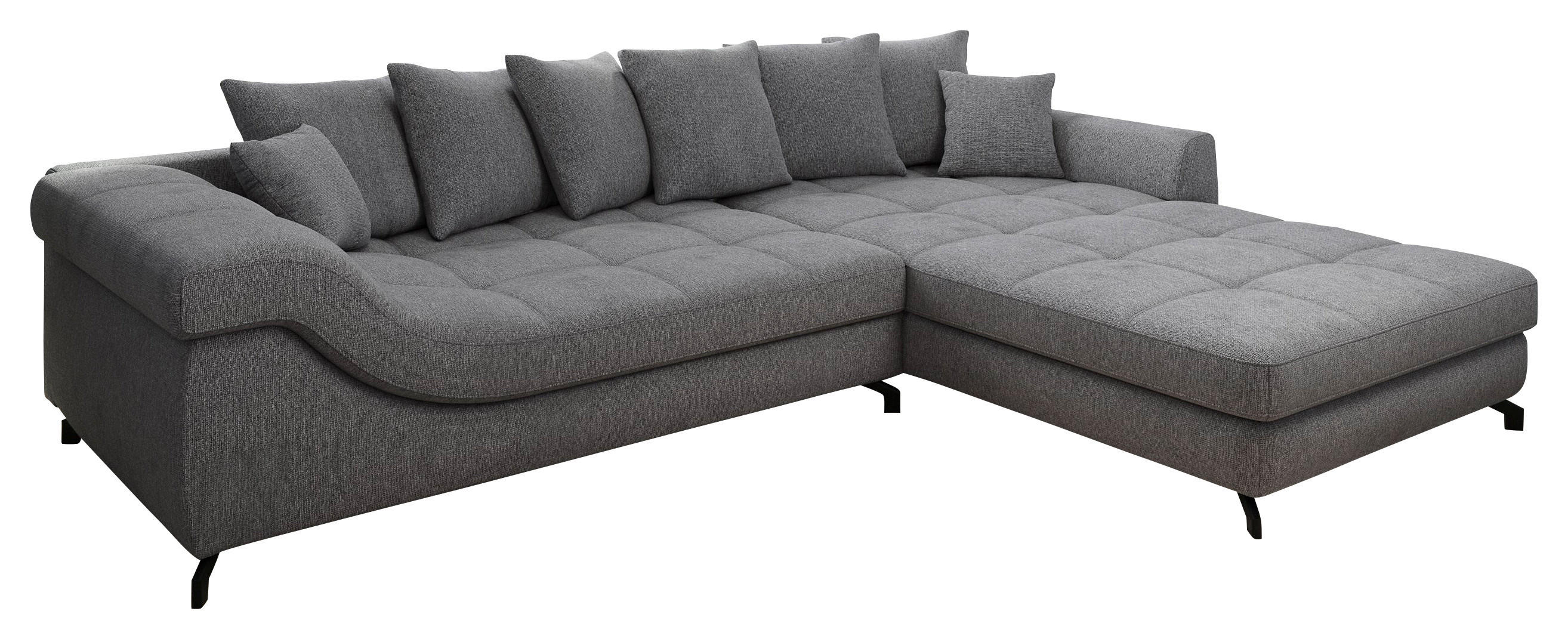 Polsterecke Maradona stone Microfaser B/H/T: ca. 317x93x226 cm Maradona - schwarz/stone (317,00/93,00/226,00cm)