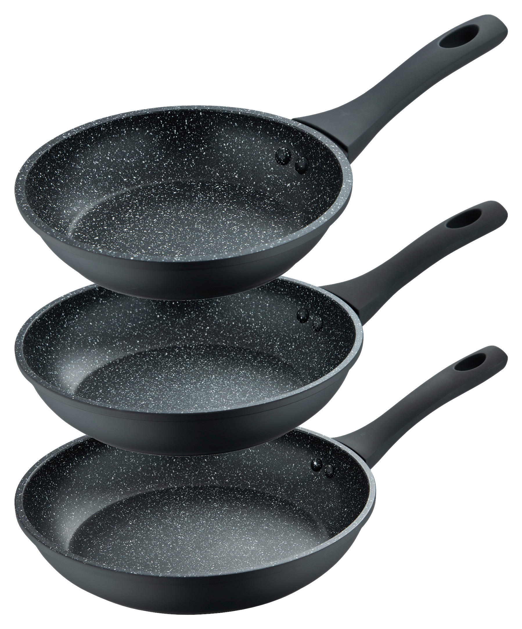 SAN IGNACIO Pfannen-Set NIZA schwarz Aluminium 3 tlg. NIZA - schwarz - SAN IGNACIO