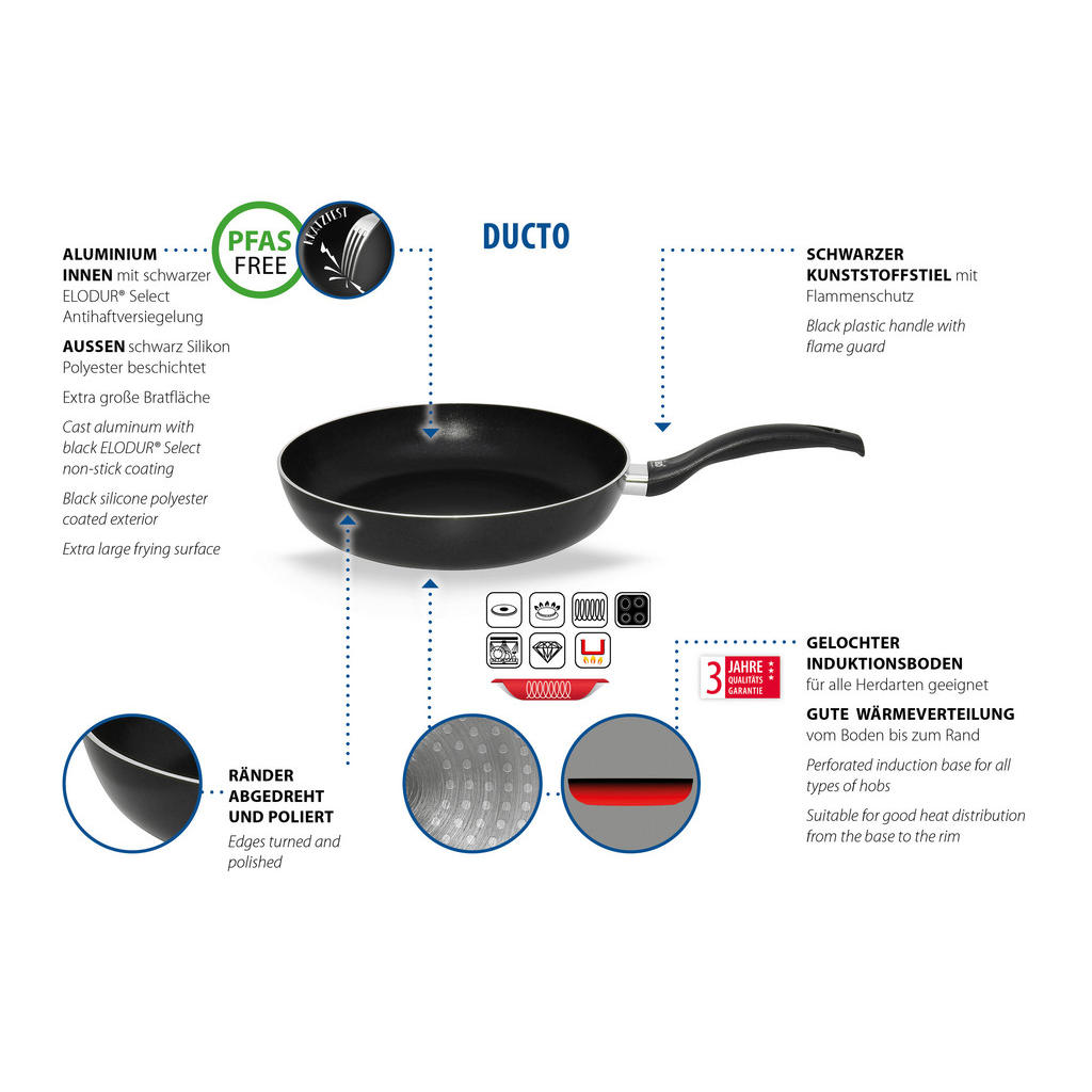 Thumbnail - ELO Wokpfanne schwarz Aluminium