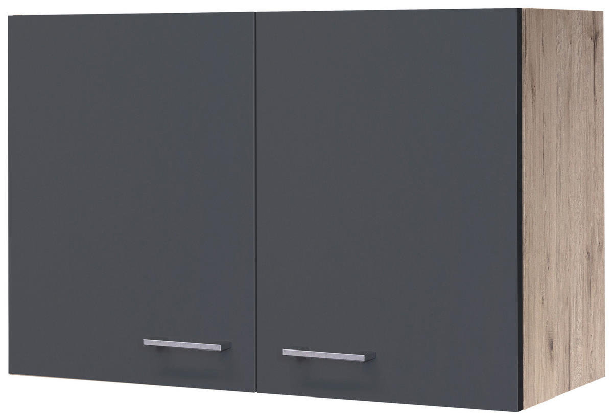 Hängeschrank Morena grau matt B/H/T: ca. 80x54,8x32 cm Morena - Eiche/Basalt (80,00/54,80/32,00cm) - Flex-Well