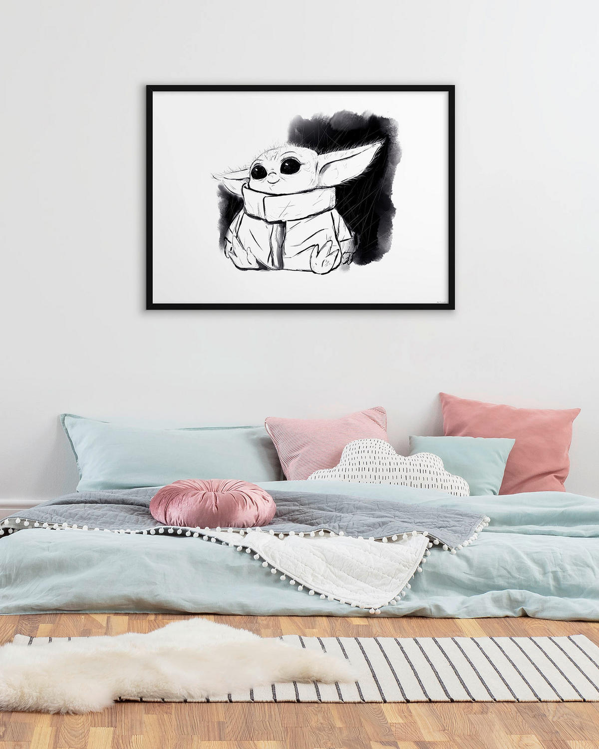 Komar Poster Mandalorian The Child Sweet Black W Disney B/L: ca. 50x40 cm Mandalorian The Child Sweet Black W - (50,00/40,00cm) - Komar