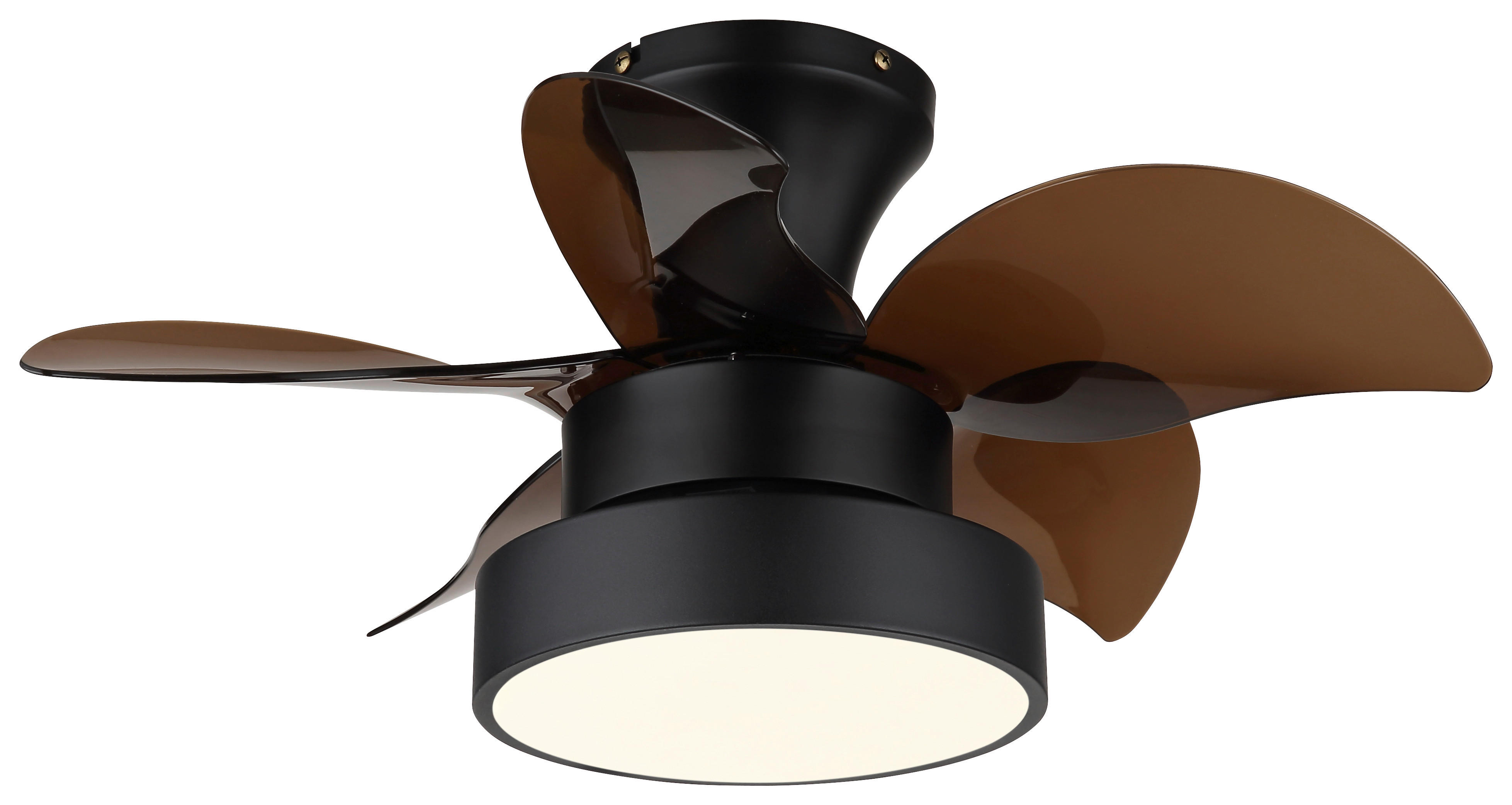 GLOBO LED-Deckenventilator schwarz braun H/D: ca. 27x58 cm max. 22 W KARI - braun/schwarz (58,00/27,00cm) - GLOBO