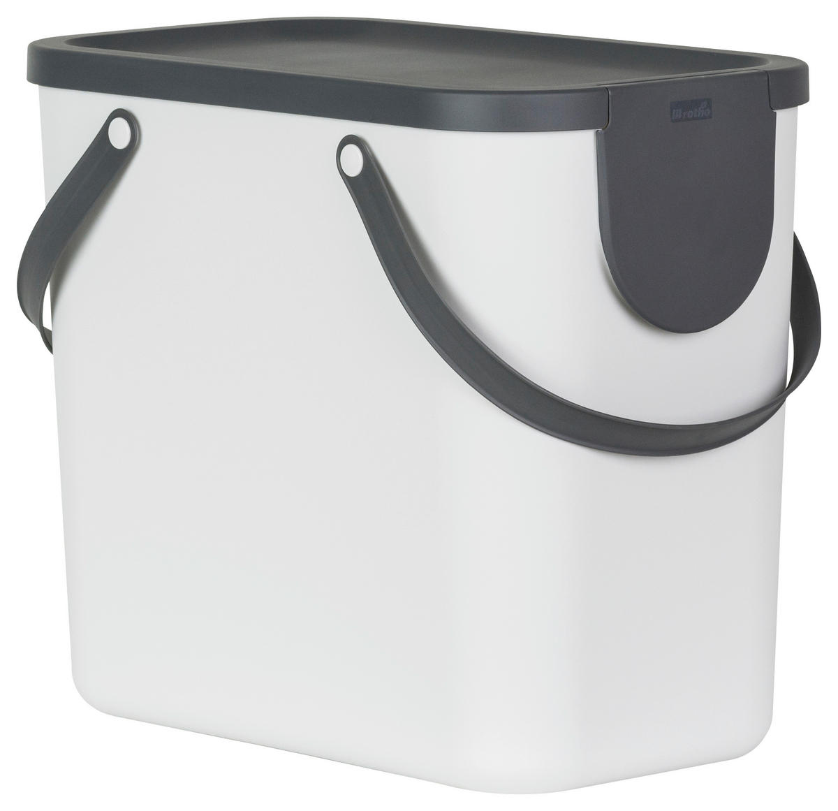 Rotho Abfalleimer weiß B/H/L: ca. 23,5x34x40 cm Abfalleimer_Albula 25l - weiß (40,00/23,50/34,00cm) - Rotho