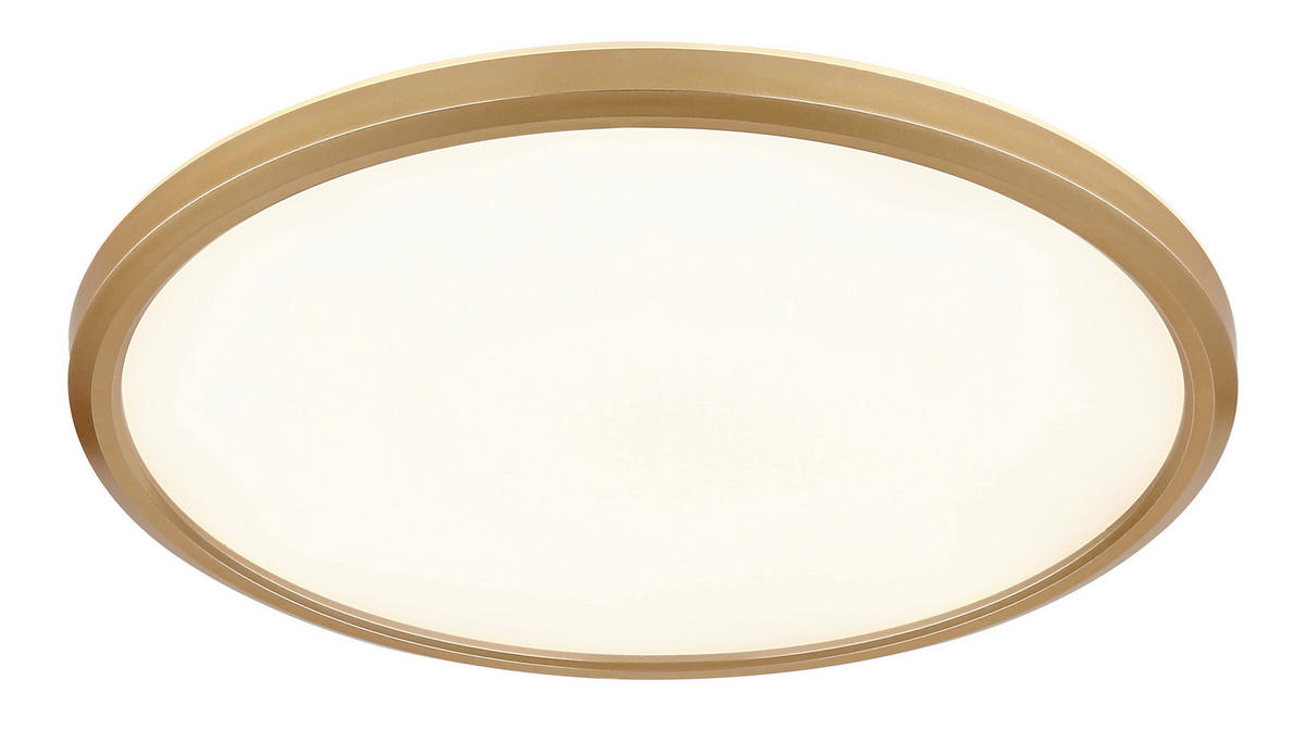 GLOBO LED-Deckenleuchte Opal messing Kunststoff H/D: ca. 2,5x29,4 cm SAPANA - messing/Opal (29,40/2,50cm) - GLOBO