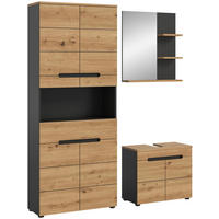 Badezimmer-Set Canu Basalt Eiche Artisan Nachbildung B/H/T: ca. 154x193x34 cm Canu - Eiche/Basalt (154,00/193,00/34,00cm) - xonox.home