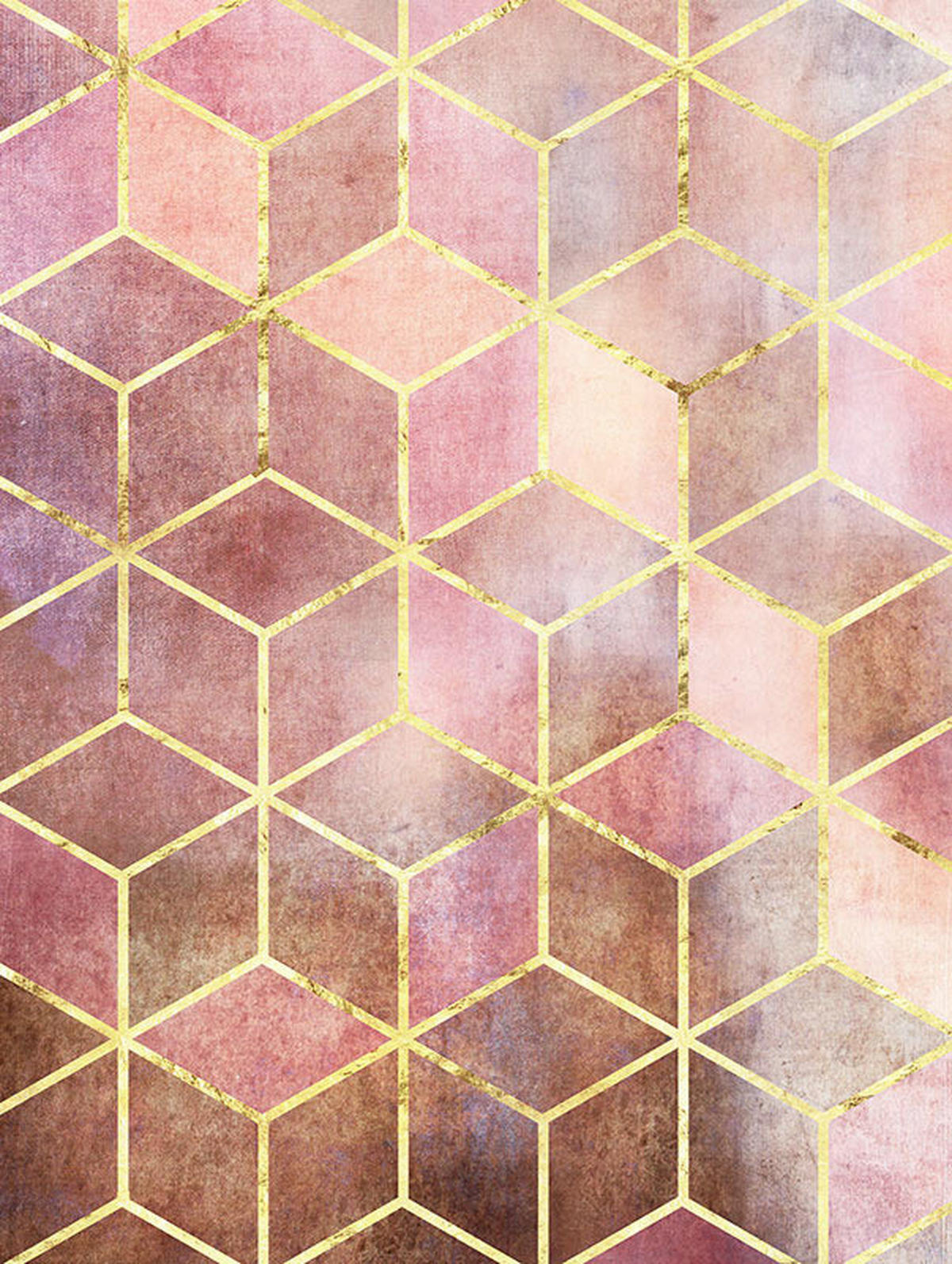 Komar Poster Mosaik Rosso Abstrakt B/L: ca. 30x40 cm Mosaik Rosso - (30,00/40,00cm) - Komar
