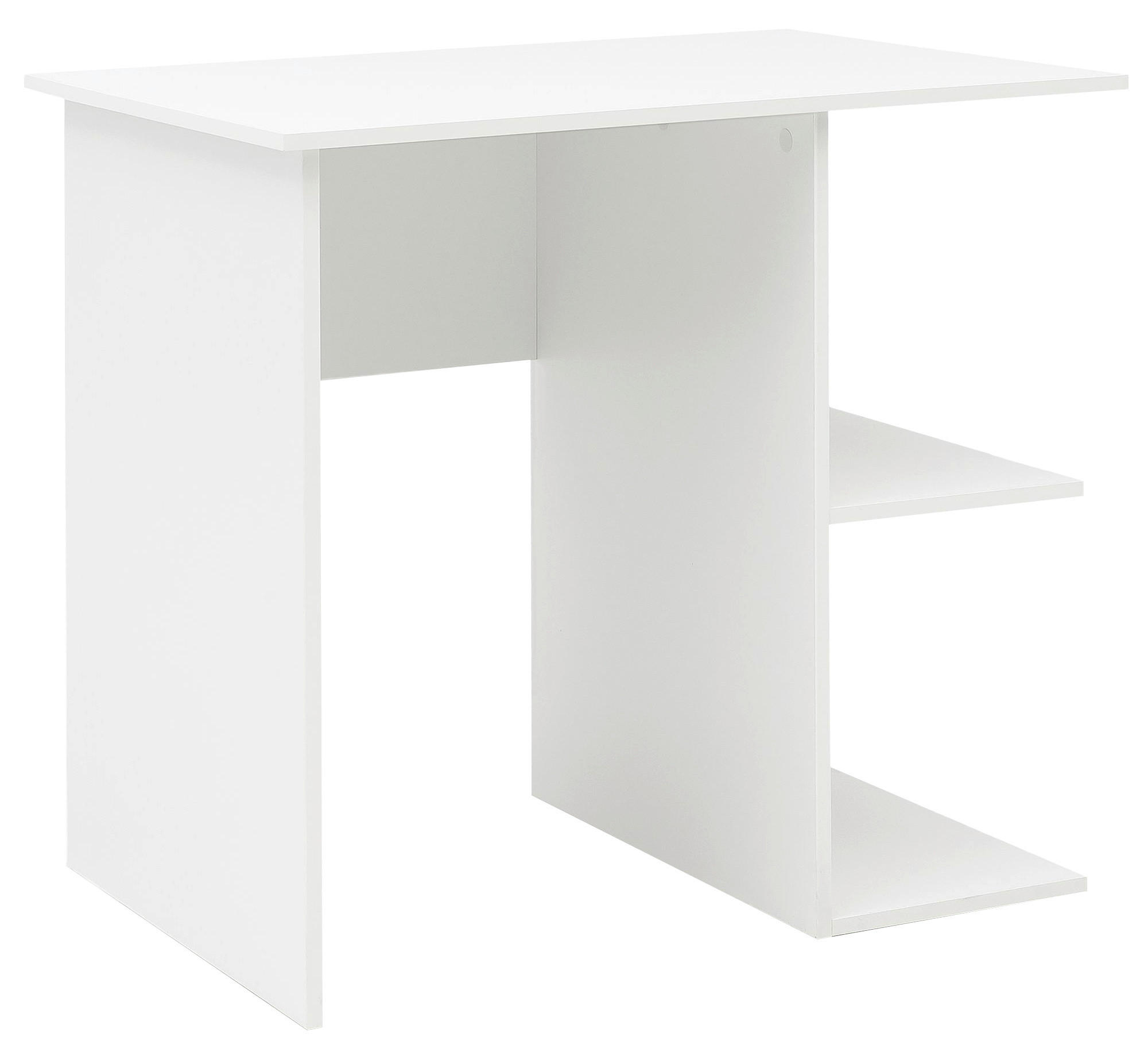 Schreibtisch weiß B/H/T: ca. 82x76x60 cm Schreibtisch - weiß (82,00/76,00/60,00cm) - Wohnling