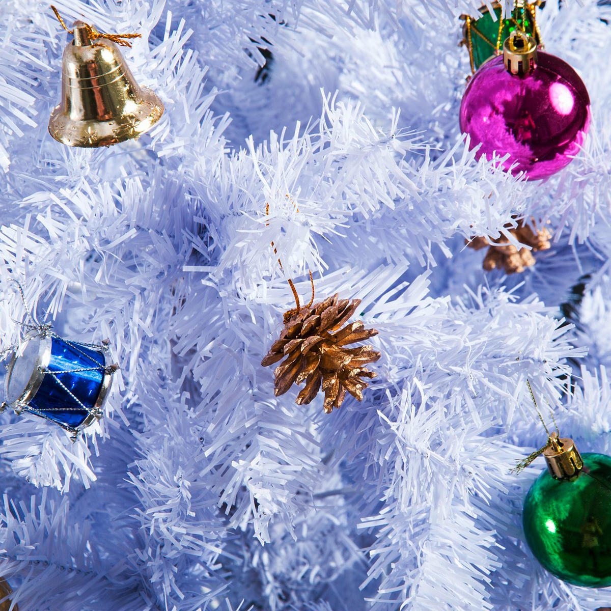 HOMCOM Weihnachtsbaum Weihnachtsbaum_weiß - weiß (105,00/180,00cm) - HOMCOM