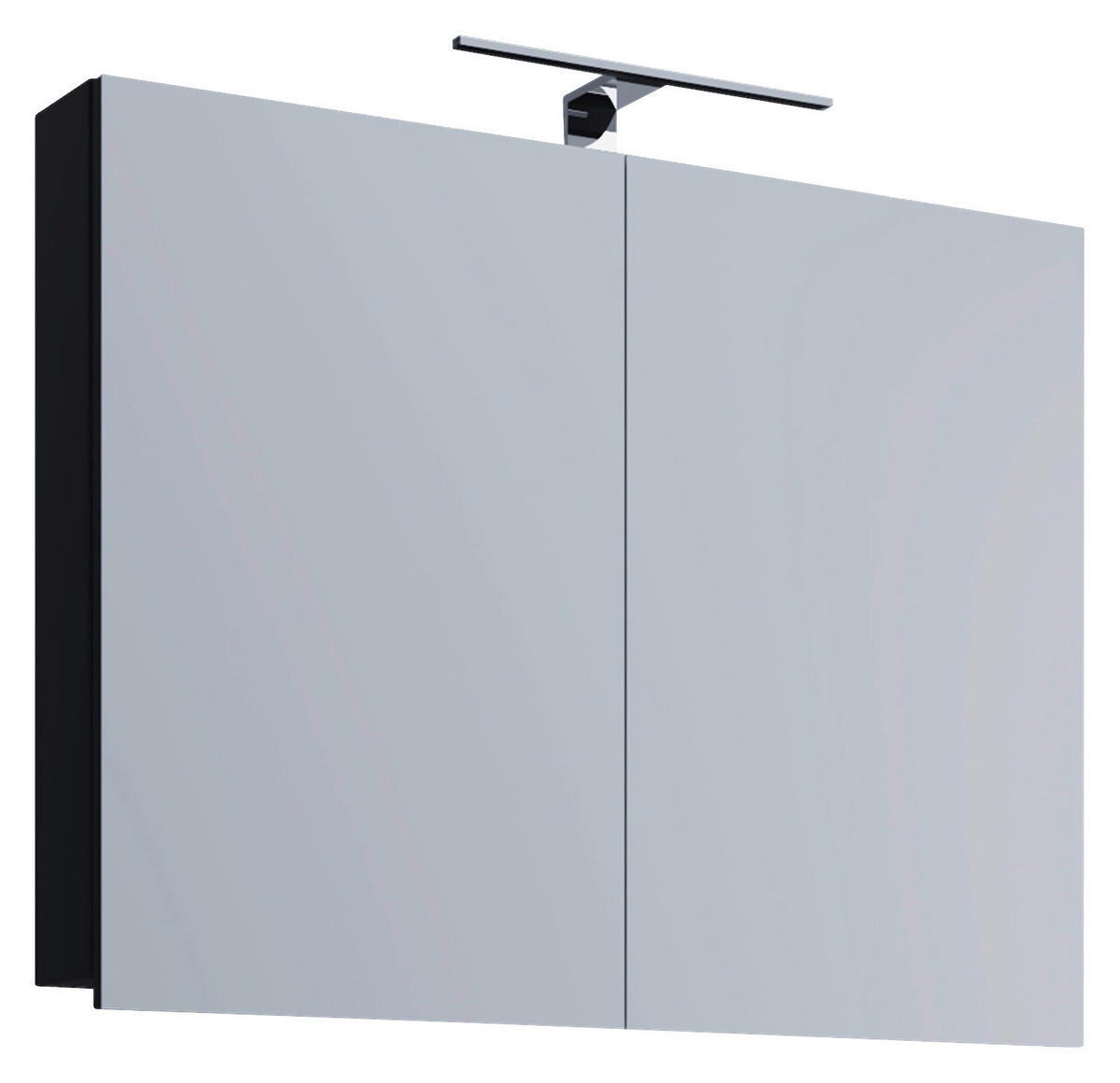 Spiegelschrank Badinos schwarz B/H/T: ca. 80x62x12 cm Badinos - schwarz (80,00/62,00/12,00cm) - VCM Möbel